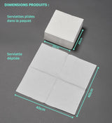 - Seidenfaserservietten - Schwarz - Fsc®-zertifizierte Papierservietten - Recycelbar und biologisch abbaubar - Größe 40 x 40 cm - 3 Schichten - 40 Servietten