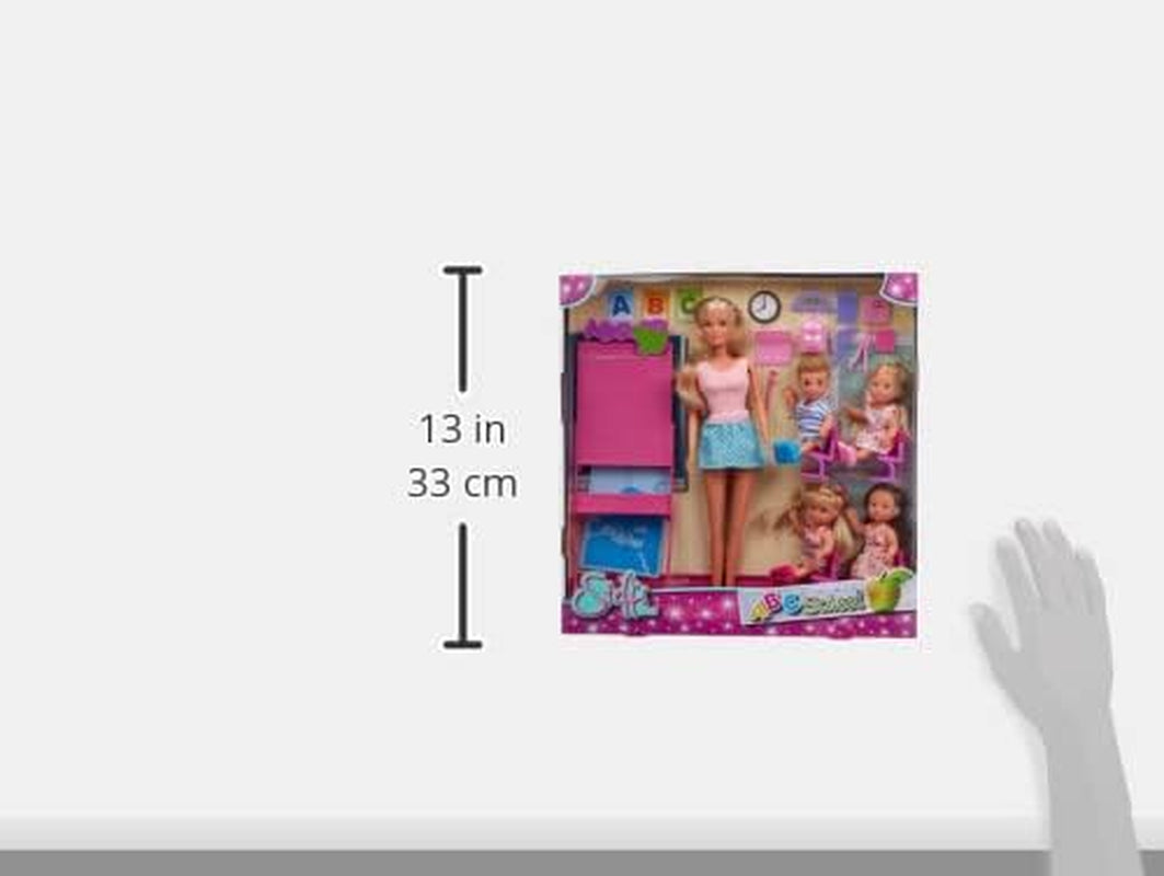 Simba - Puppe Steffi Love Schoolgirl - Puppe 29 cm - Bild und Zubehör + 4 Schüler - 105730472002