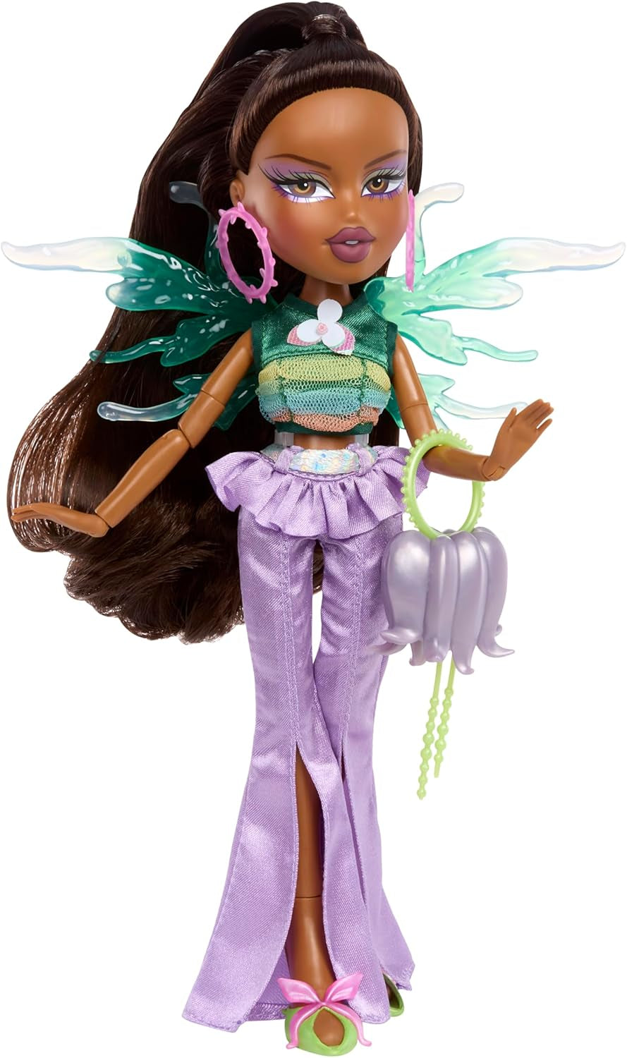 Bratz Fashion Pixiez Sasha Doll – Fantastische Sammlerpuppe mit echter Mode und Accessoires, Flügeln, die sich in einen Ring verwandeln