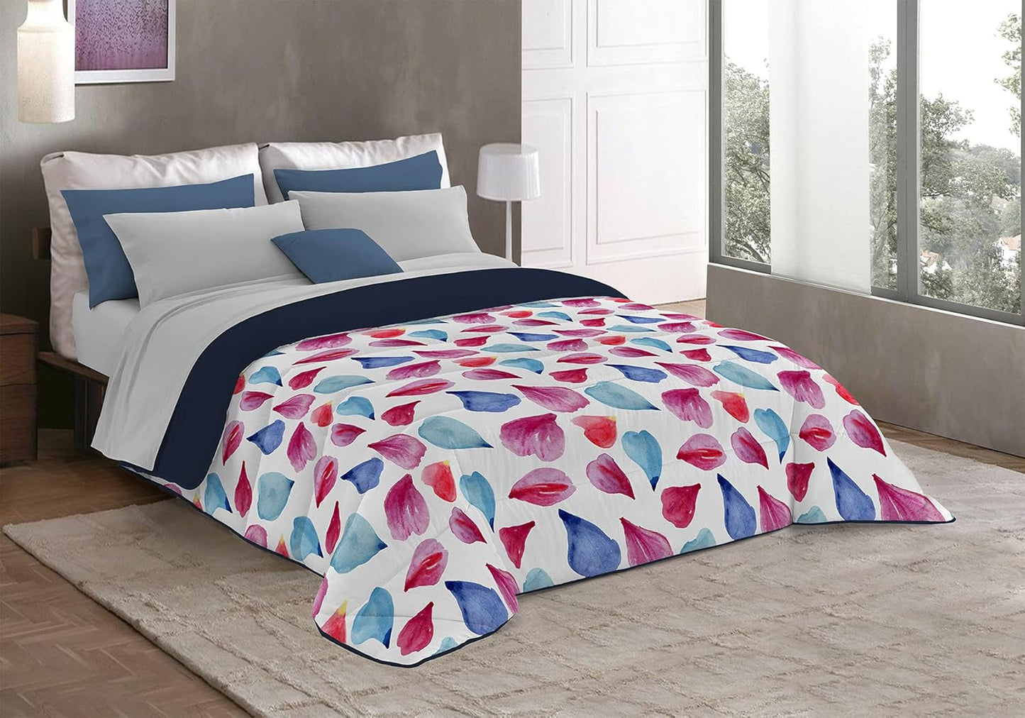 Fantasy T-Fa-Hypnotic-1P Winterdecke, Mikrofaser, Hypnotic, 170 x 260 cm. Steppdecken und Steppdecken Naty Shop Petali 260 x 260 cm