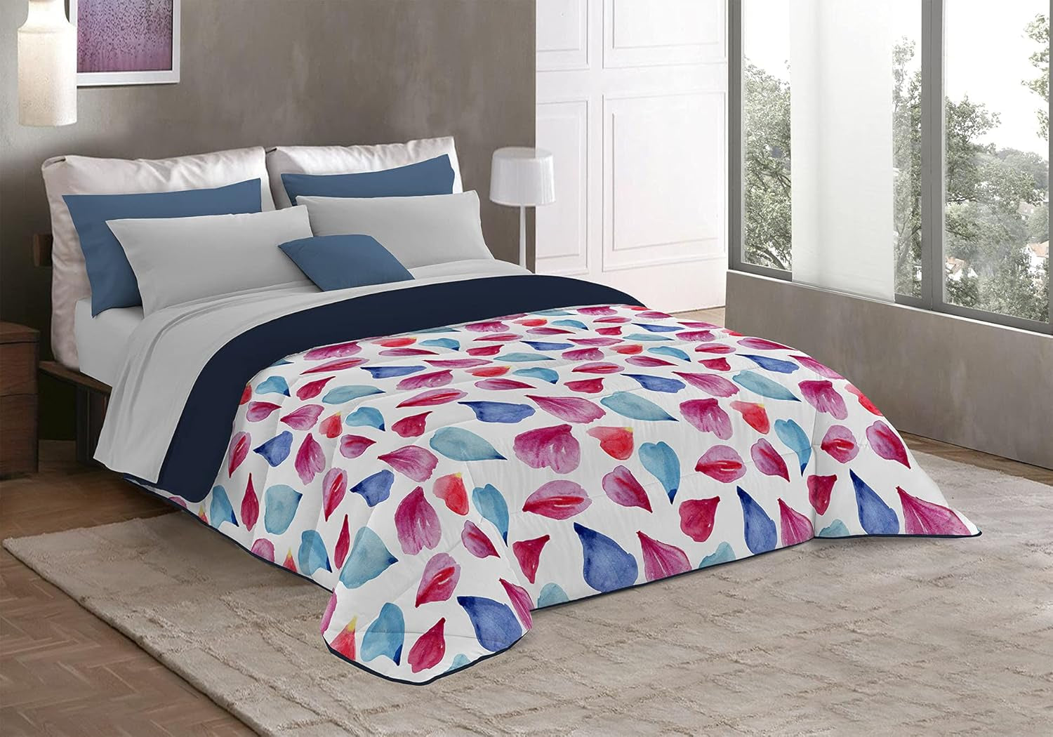 Fantasy T-Fa-Hypnotic-1P Winterdecke, Mikrofaser, Hypnotic, 170 x 260 cm. Steppdecken und Steppdecken Naty Shop Petali 260 x 260 cm
