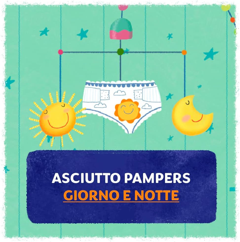 Pampers Sun and Moon Midi Windeln, Größe 3 (4-9 kg), 120 Windeln