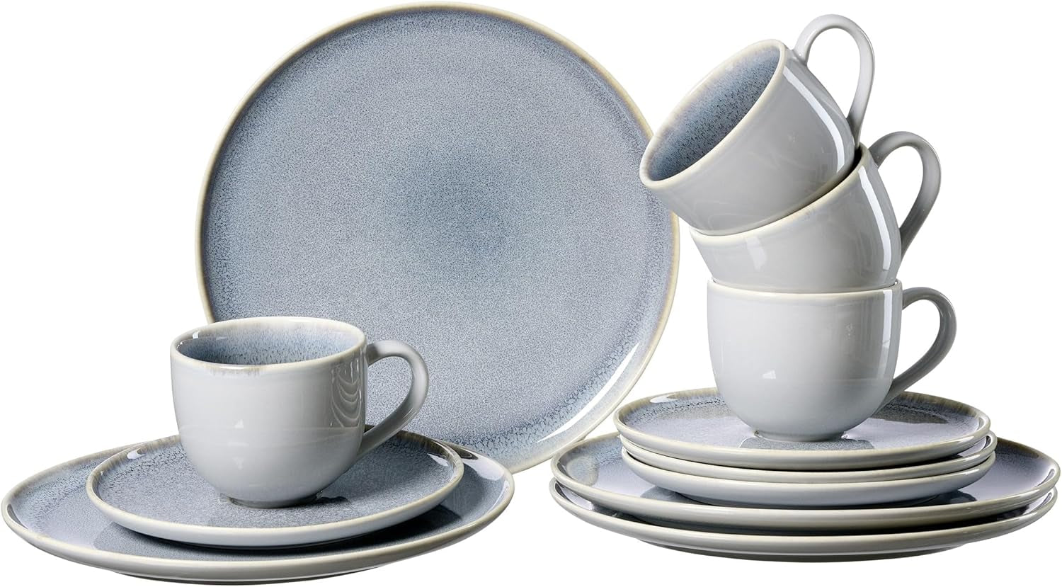 Ritzenhoff & Breker Skagen Stone Kaffeeservice, 12-teilig, graublau