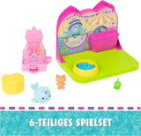 DREAMWORKS GABBY'S DOLLS HOUSE – Deluxe-Zimmer-Spielset, Kitty-Narwal-Partyraum, thematische Möbel und Accessoires, ab 3 Jahren