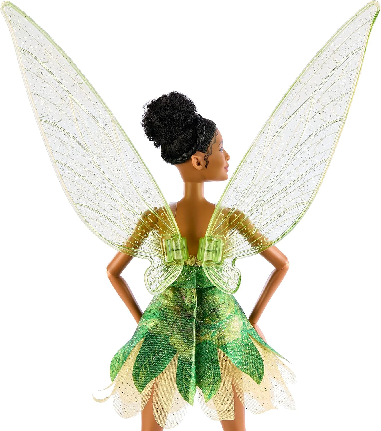 Disney Peter Pan und Wendy Tinker Bell Puppe mit beweglichen Flügeln und grünem Kleid, vom Film inspiriertes Geschenk für Kinder zum Nachspielen von Szenen oder eigenen Abenteuern HNY37