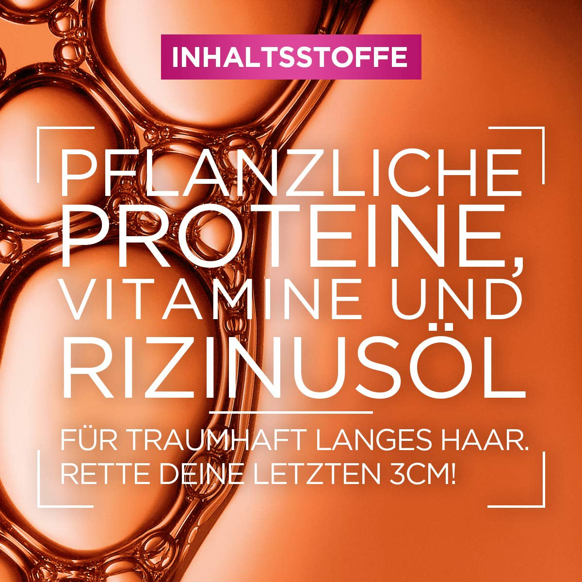 L'Oréal Paris Elvital Anti Spliss Haarmaske für langes, strapaziertes Haar, Intensive Ausspülbehandlung, Mit pflanzlichen Vitaminen und Rizinusöl, Dream Length Super Build-up Mask, 1 x 300 ml Naty Shop Haarmaske