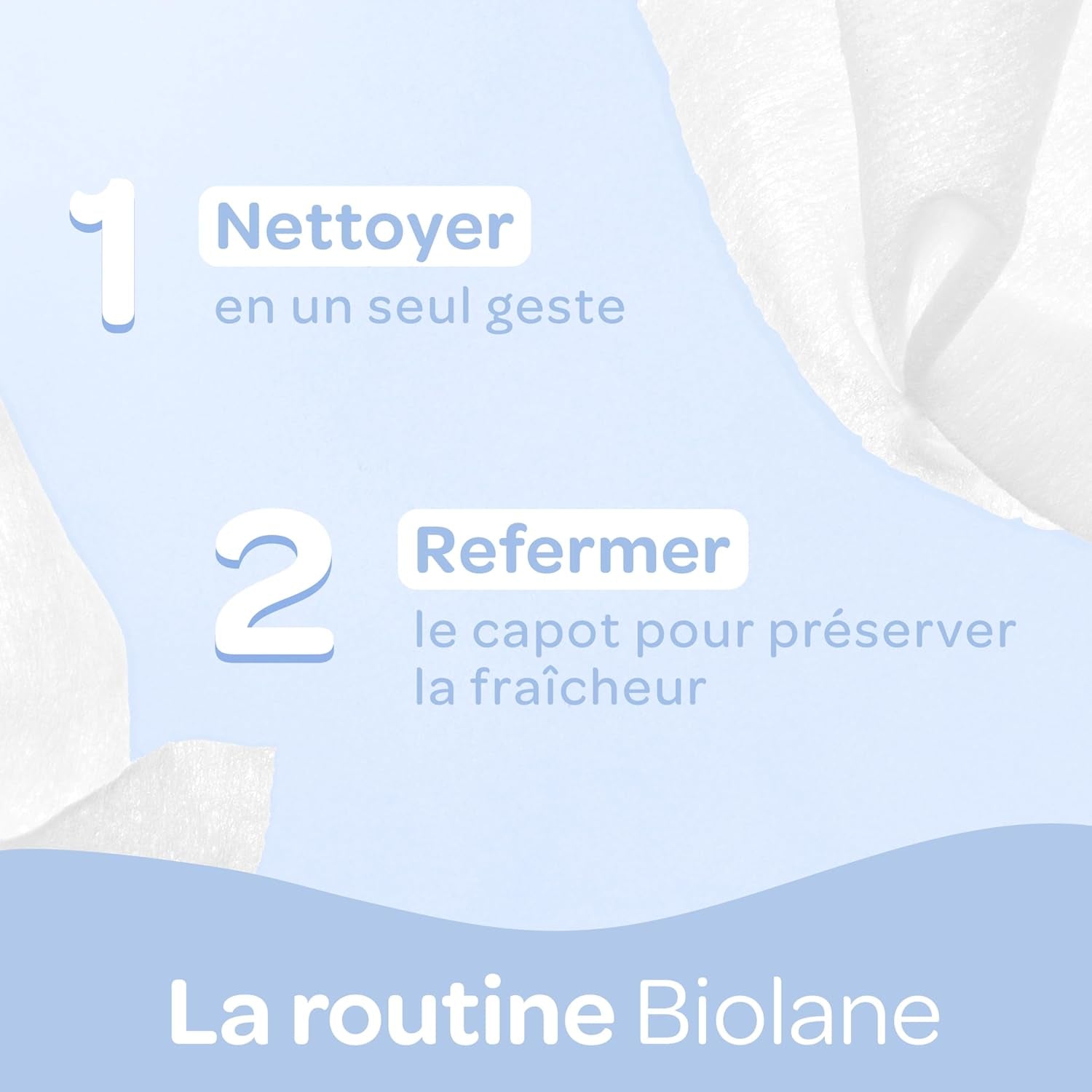 BIOLANE – Baby-Feuchttücher mit Wasser – 225 Tücher – 3 x 75 Stück – sanfte und effektive Reinigung – ab der Geburt – französische Qualität