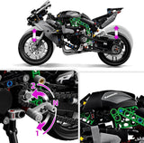 LEGO Technic Kawasaki Ninja H2R Motorrad, Geburtstagsgeschenk für Kinder und Erwachsene, Dekoration, Spielzeug, Modell für Jungen und Mädchen ab 10 Jahren 42170 Bausets Besuchen Sie den LEGO-Store