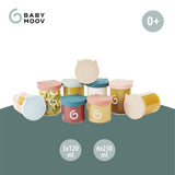 Babymoov ISY BOWLS Babynahrungsbehälter aus robustem, temperaturbeständigem Glas – zum Aufbewahren/Einfrieren von Babynahrung, 6x 250ml + 3x 120ml Frischhaltedosen Naty Shop