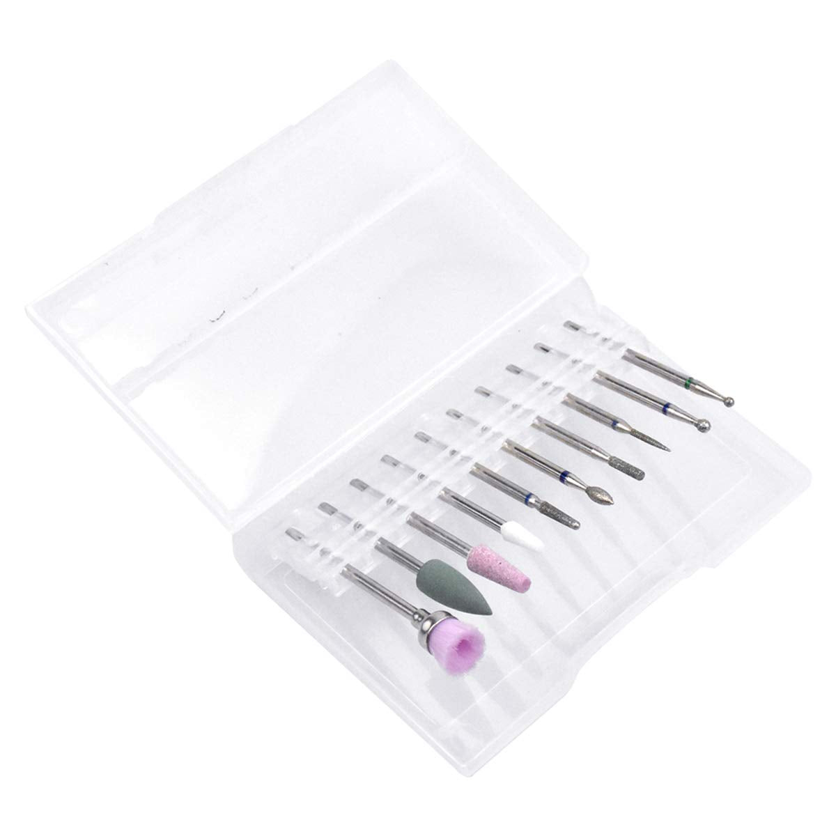 10 Stück Nagelbohrer Bits, Nagelfräser, Wolframlegierung Nagelfräser Bits, Professioneller Nagelfräser, Gelnägel Zubehör Nageldesign Zubehör Für Maniküre Pediküre Entfernen Nail Art