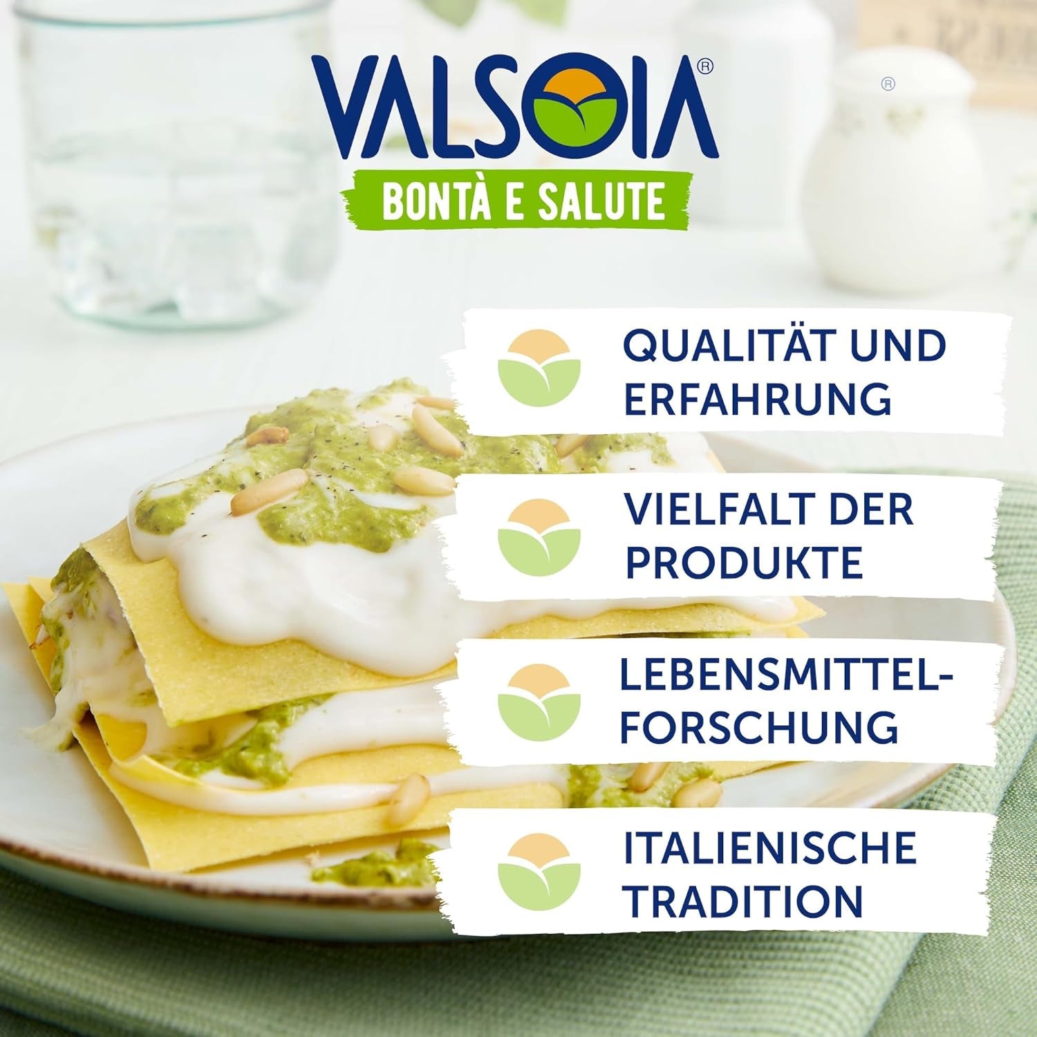 Condisoia-Creme, ideale Kochcreme für Menschen mit Laktoseintoleranz, Veganer und Vegetarier, vielseitig in der Küche einsetzbar, 6 x 200 g