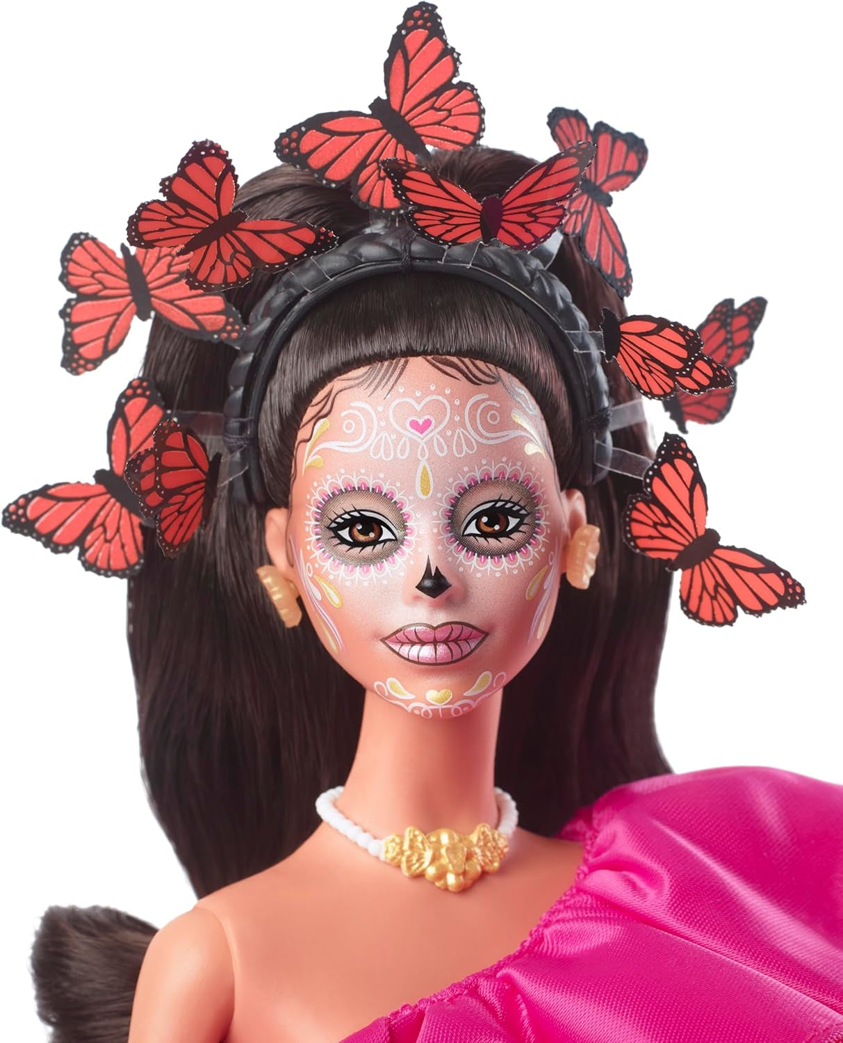 Tag der Toten Barbie-Puppe – limitierte Auflage mit traditioneller Kleidung und Schmuck, inklusive Ständer und Sammlerzertifikat, für Sammler und Fans ab 6 Jahren, HJX14