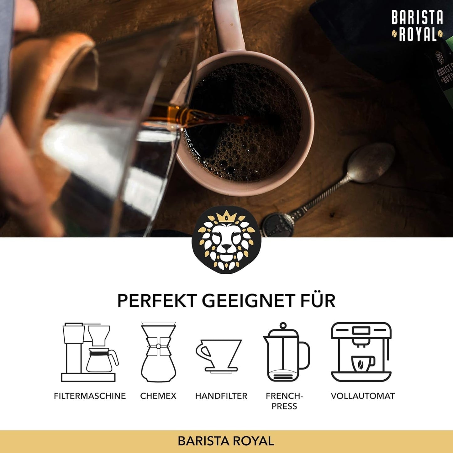 BARISTA ROYAL Bio Kaffeebohnen 1kg „Special Selection“ | Frische Kaffeebohnen direkt gehandelt | 70 % Arabica, 30 % Robusta Kaffee ganze Bohnen | Ideal für Vollautomaten und Filtermaschinen