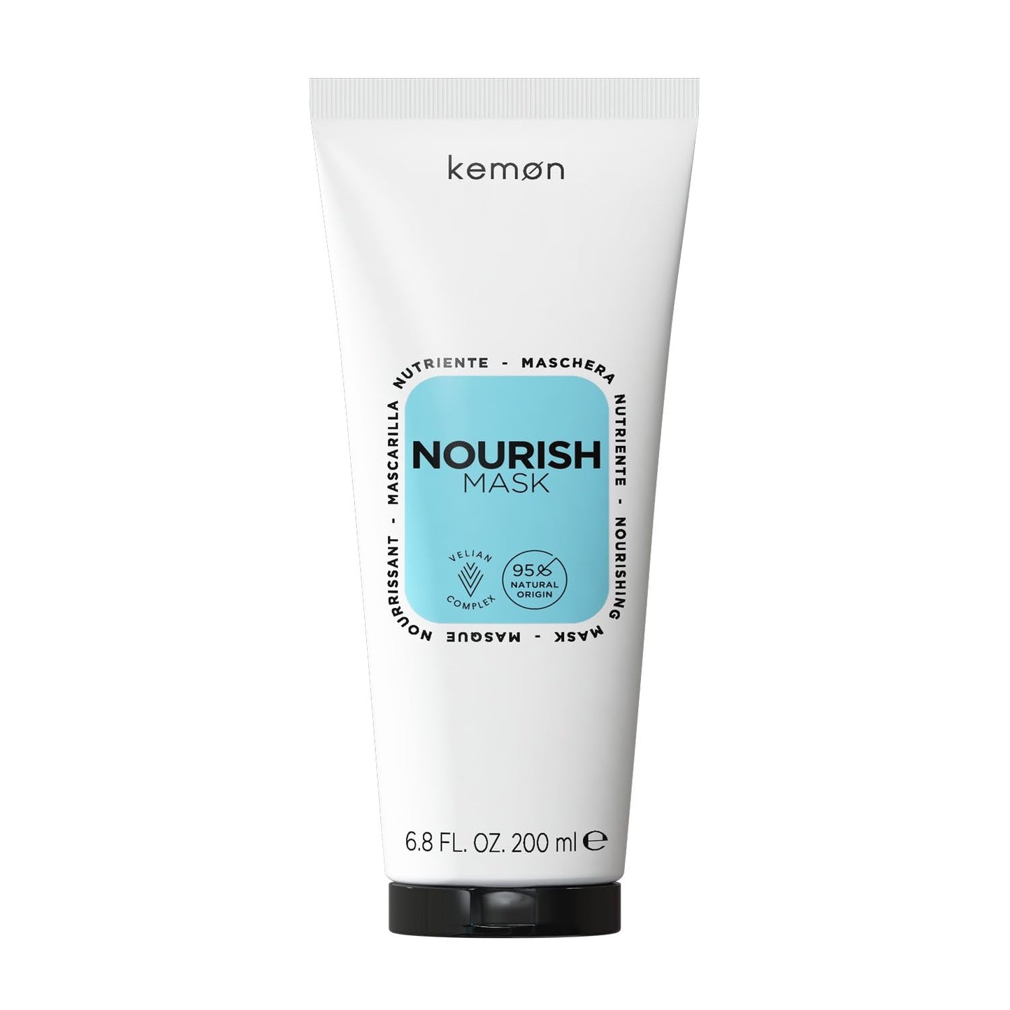 Kemon - Nourish Mask, nährende Maske für sprödes, trockenes und lockiges Haar, auf Basis von Sheabutter, fördert die Entwirrung, für weiches Haar, 200 ml Naty Shop Hair Mask Standardtitel