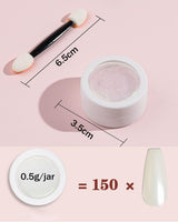 Wahrshei 6 Chrome Nail Powder, Chrome Pulver Nägel Mit Spiegeleffekt, Laser Chrome Puder, Pearl Effect Powder Für Glazed Donut Nails