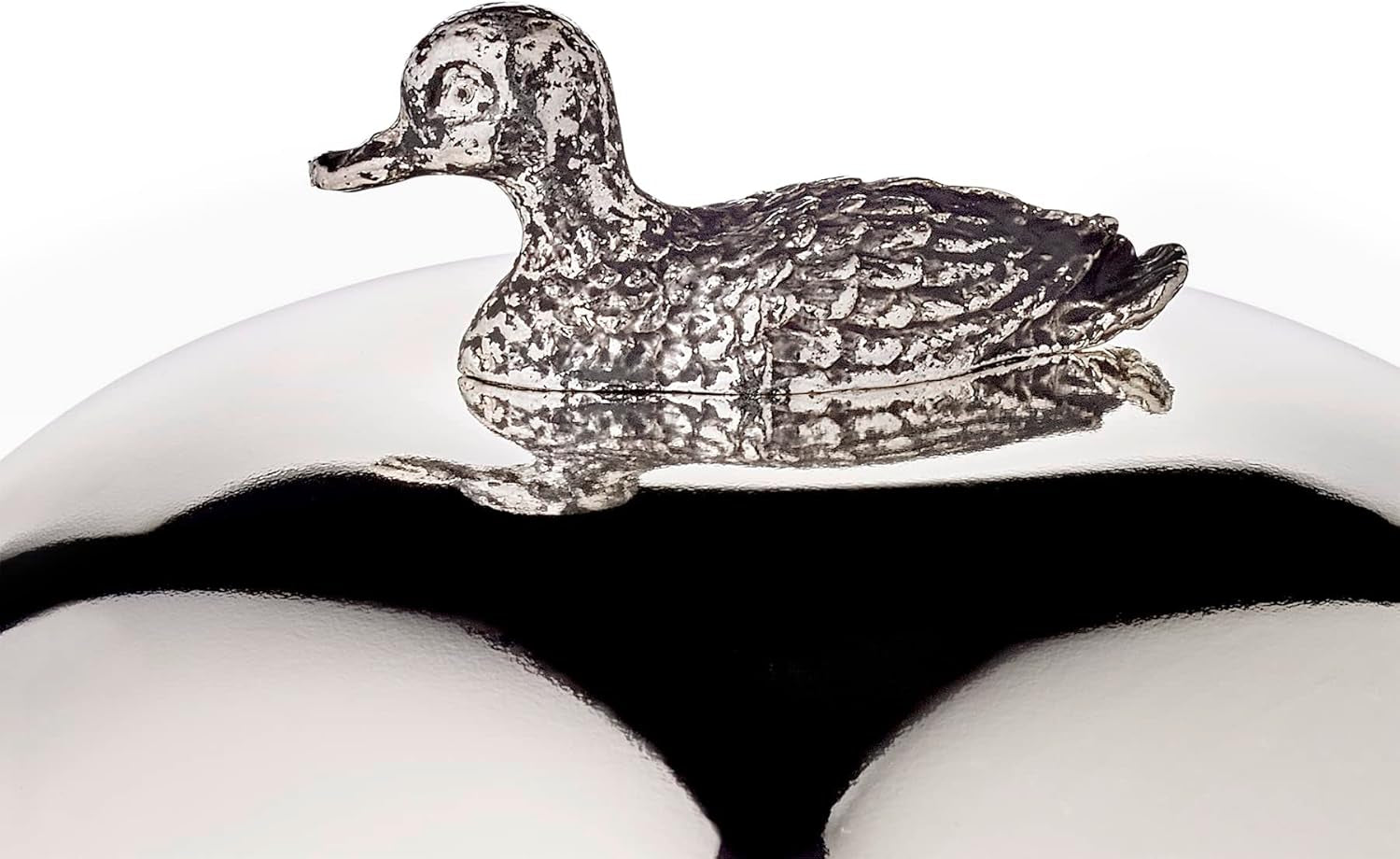 EDZARD Entenmarmeladenglas (Ø 10 cm) aus Silber und Glas - Box und Löffel - Schüssel, Zuckerbehälter, Käse - Marmeladenglas mit Deckel, Aufbewahrung mit Deckel, Geschenkbox mit Verschluss
