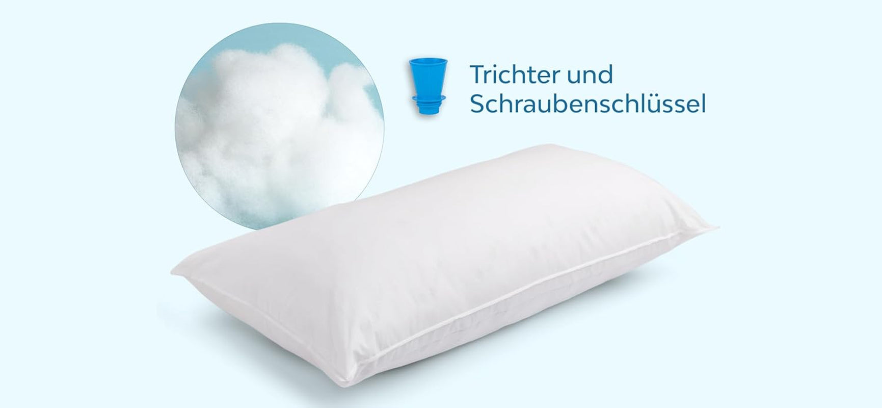 Mediflow 5201 Original Wasserkissen im Doppelpack 40 x 80 cm, weiß, 2 Stück (1 Packung) Naty Shop Standardkissen