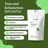 Bio-Grüntee mit Jasmin 100 g (50 Tassen) | Jasmintee aus China in Großpackung, Bio-Qualität REPLANTEA