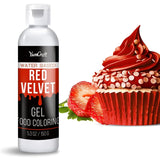Gel-Lebensmittelfarbe – hochkonzentrierte Gel-Lebensmittelfarbe für Kuchen, Backen, Ostereier, Getränke – zuckerfreie Lebensmittelfarbe für Fondant, Zuckerguss, Schleim, Kuchendekoration (roter Samt, 150 g)