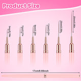 6 Stück Liner Nailart Pinsel Nageldesign Pinsel Set Dünn Acryl Nagelpunkt-Zeichenwerkzeug Nägel Dünne Nagelpinsel Set Für Lange Linien, Dünne Details, Feines Zichnen 5/7/9/11/15/25 Mm (Rosa)