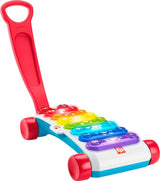 Beleuchtetes Riesen-Xylophon von Fisher-Price – elektronisches Musikinstrument zum Mitziehen bei Lerninhalten von Liedern, für Babys, Kleinkinder ab 9 Monaten, mehrfarbig, Version: Französisch, HJK40 Toys Bebe Naty Shop UK-Englisch