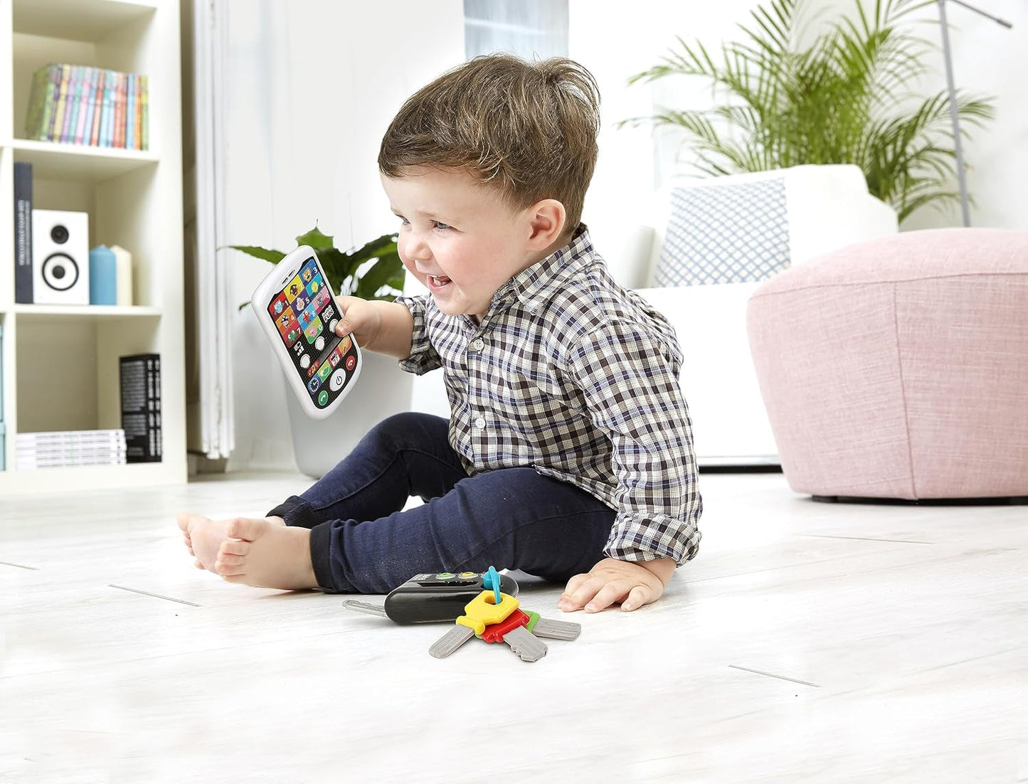 My Duo High-Tech Phone + Key – Ein sehr realistisches Telefon und Schlüssel. - Spielzeug für mehrere Lernprojekte ab 12 Monaten Bebe Naty Shop Toys