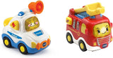 Vtech TUT TUT Baby Flitzer – Polizei – Für 1–5 Jahre & TUT TUT Baby Flitzer – Feuerwehrauto – Spielzeugauto mit Musik, Lichtknopf, interessanten Sätzen und Geräuschen – Für 1–5 Jahre Bebe Toys Naty Shop Baby Flitzer Feuerwehrauto-Paket