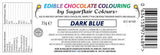 Lebensmittelfarbe Sugarflair Chocolate Lebensmittelfarbe für Schokolade, dunkelblau - Farbige Kakaobutter, Schokoladenfarbe zum Färben von Schokolade, Praline - 35g