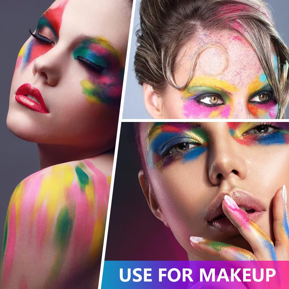 Neon Phosphor Pigment Pulver Für Nägel Lidschatten - 12 Farben Neon Nagel Glitzer Augenpulver Maniküre Halloween Neon Make-Up Dekoration Nail Art Staub Pigment