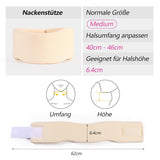 RESTCLOUD Nackenstütze aus weichem Schaumstoff, universeller Kragen, verstellbare Nackenstütze zum Schlafen – Lindert Nackenschmerzen (weiß, 6,4 cm tiefer Kragen, M). Orthopädische Halskissen von Naty Shop