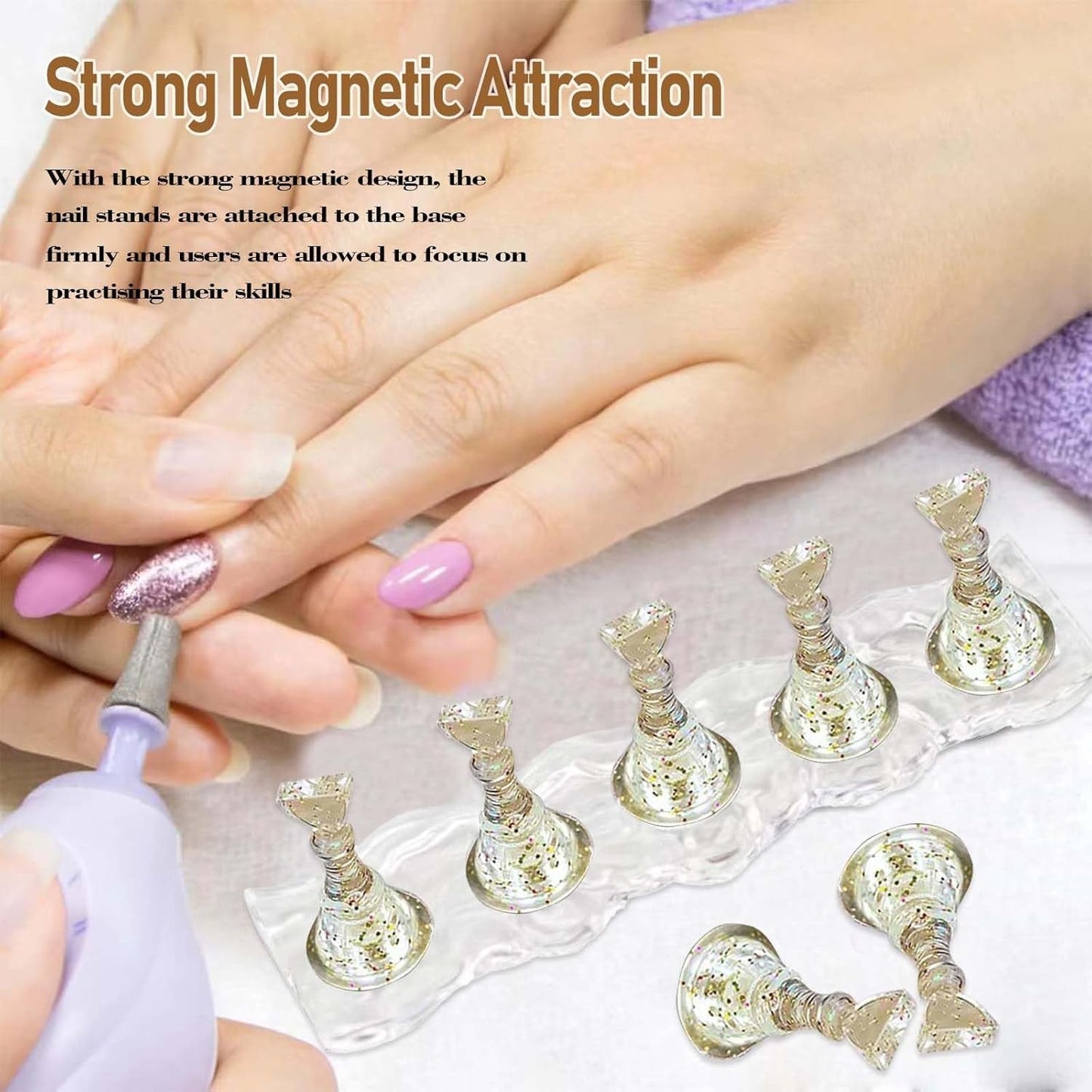 Nageldesign-Set – Premium-Trainingshand für Gelnägel, Nagelzubehör und Kunstnägel-Set – vielseitiges DIY-Gel-Nagel-Set und Nail-Art-Zubehör