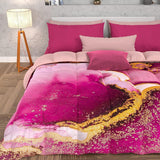 PETTI Artigiani Italiani - Winterdecke, Winterdecke, einfache Steppdecke, doppelseitig, einfarbig und digital bedruckt, 100 % hypoallergene Mikrofaser, hergestellt in Italien. Steppdecken und Steppdecken Naty Shop Rosa Marmor Una Piazza E Mezza