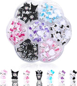 3D-Katzen-Nagelaufkleber, Nagelglitzer, Pailletten, Kunstharz-Nagelaufkleber, Nageledelsteine, Diamanten für Nagelkunst, inklusive Strass-Nagelwachsstift (Bunte Katze)