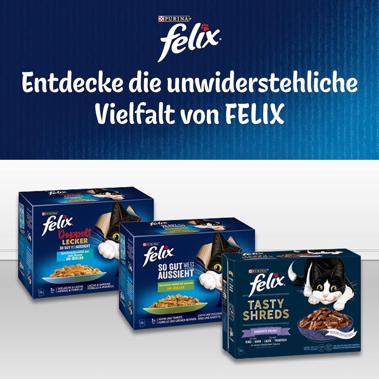 Felix As Good As It Looks Junior Nassfutter in Gelee für Kätzchen, sortierte Mischung, 6er-Pack (6 x 12 Beutel à 85 g)
