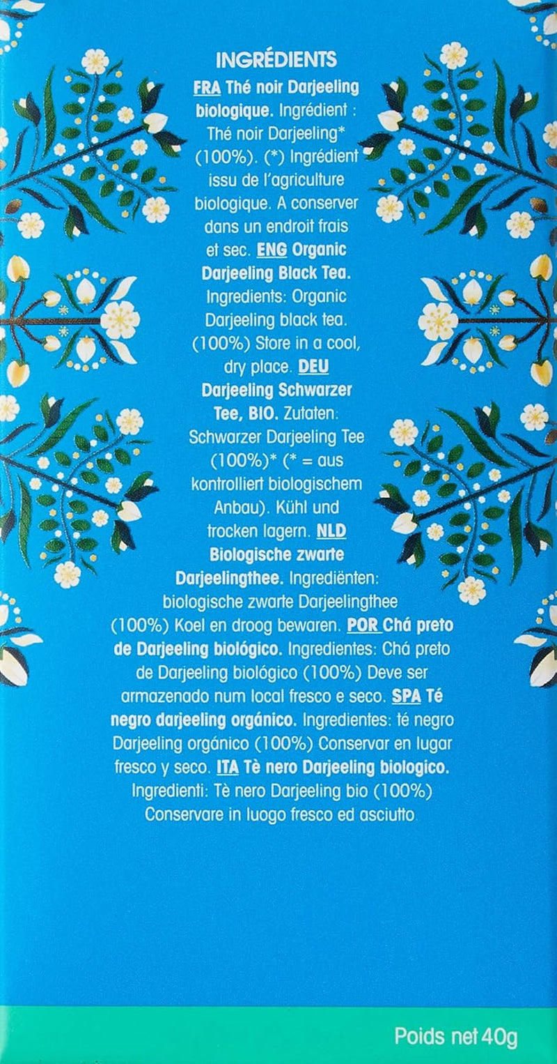 ETS - Darjeeling Schwarztee, BIO, 20 Teebeutel (2er Pack)