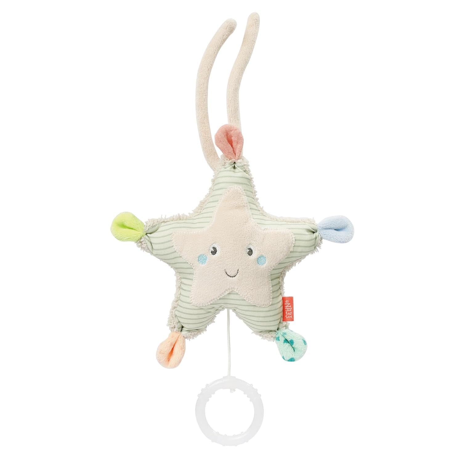 Fehn Spieluhr Baby Einschlafhilfe Schaf – Plüschtier mit Aufsatz – Einschlafhilfe Lied „Brahms Wiegenlied“ – Kinderspielzeug für Reisen und Zuhause – Musikspielzeug für Babys und Kinder Toys Bebe Naty Shop Seestern