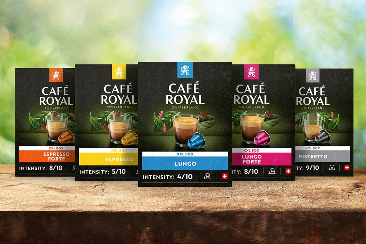 Espresso Forte 36 Kapseln für Nespresso Kaffeemaschine – 8/10 Intensität – UTZ-zertifiziert Kaffeekapseln aus Aluminium (Packung mit 3)