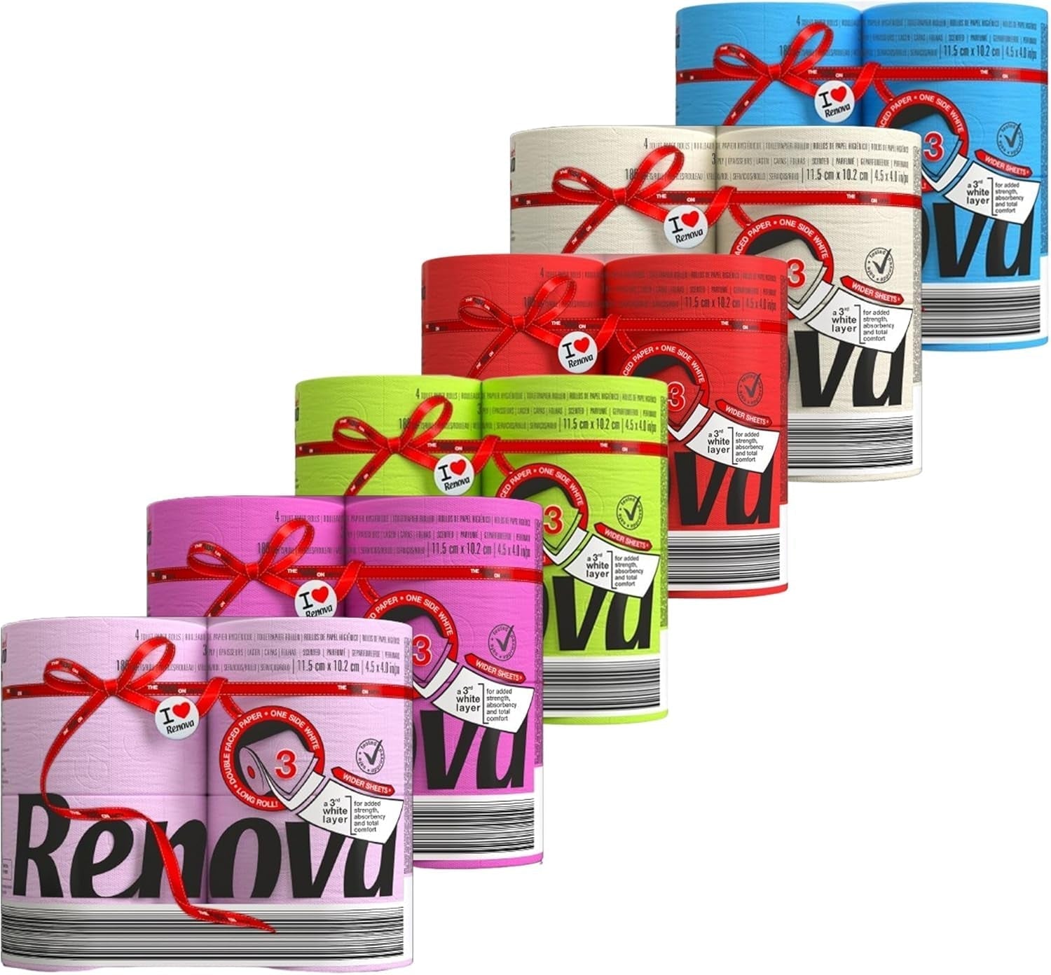 Renova Toilettenpapier, grün, 4 Rollen