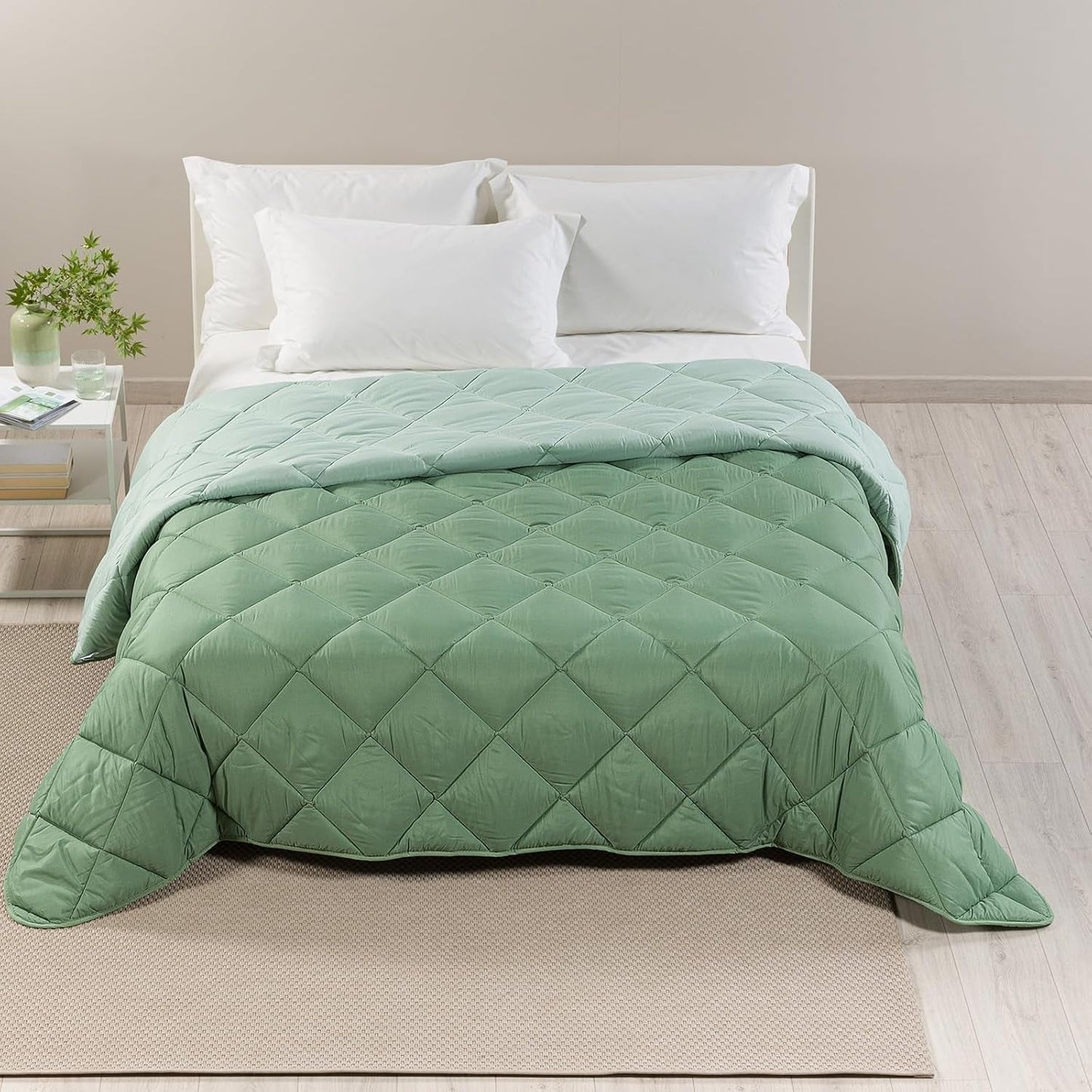 Caleffi Steppdecke für Doppelbett, Winter, 260 x 265 cm, Mikrofaser, für Doppelbett, Winter, weich, bequem, gepolstert, langlebig, waschbar, hypoallergen, Steppdecke, hergestellt im Naty Shop für Steppdecken und Steppdecken