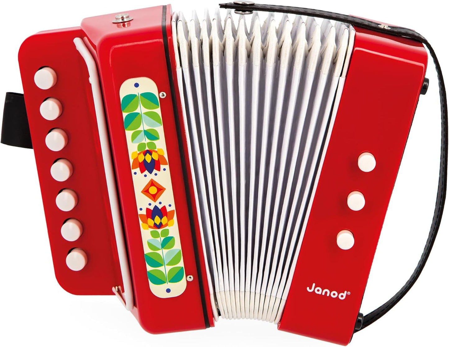 Janod - Akkordeon Gioia - Musikinstrument für Kinder - Rollenspiel und frühe Musikerziehung - Mit Riemen - Ab 3 Jahren, J07654 Jucarii Bebe Naty Shop Standardtitel