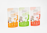 MjAMjAM – Premium-Nassfutter für Katzen – Mischpackung I – Huhn, Rind, Herzen, 12er-Pack (12 x 125 g), getreidefrei mit extra Fleisch