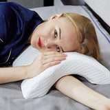 Seitenschlafkissen für Paare, Relax-Arm, gebogenes Memory-Schaum-Kissen, U-förmiges Nackenkissen, Reisekissen, druckloses Seideneis-Seidenkissen, langsame Rückkehr, orthopädische Nackenkissen für Paare, Naty Shop Standardtitel