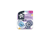 Tommee Tippee Anytime Schnuller, symmetrische kieferorthopädische Form, BPA-freies Silikon, 18–36 Monate, 2er-Pack, mehrfarbig