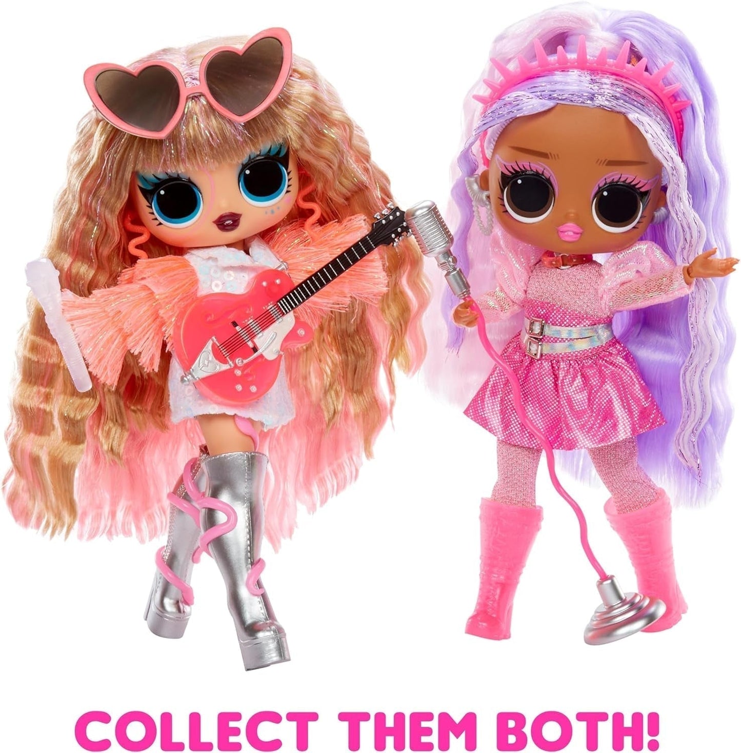 L.O.L. Überraschung! Tweens Neon Pop Stars – Kitty K – 1 Modepuppe mit hintergrundbeleuchteten Überraschungen und mehr als 10 Popstar-Outfits und Accessoires, einschließlich Retro-Mikrobändern, Geschenk für Kinder ab 4 Jahren, Naty Shop Dolls