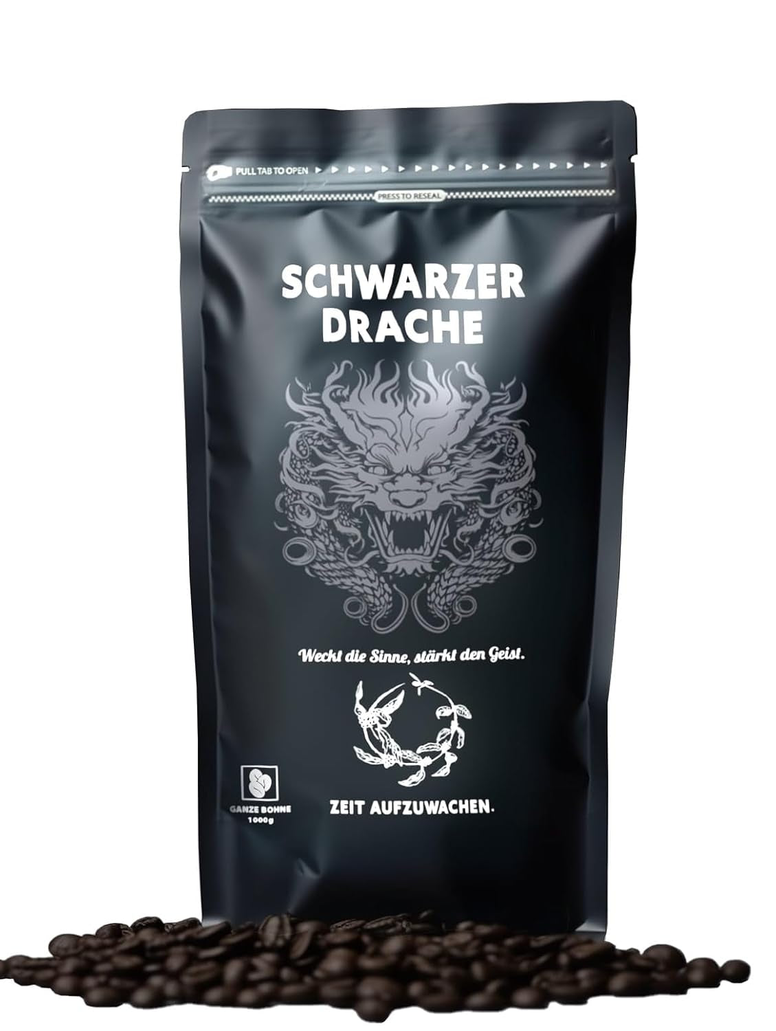 Black Dragon Espresso 100 % Robusta – Extra stark geröstete Kaffeebohnen – Sehr kräftiger und vollmundiger Kaffee mit hohem Koffeingehalt – Sehr starker Espresso