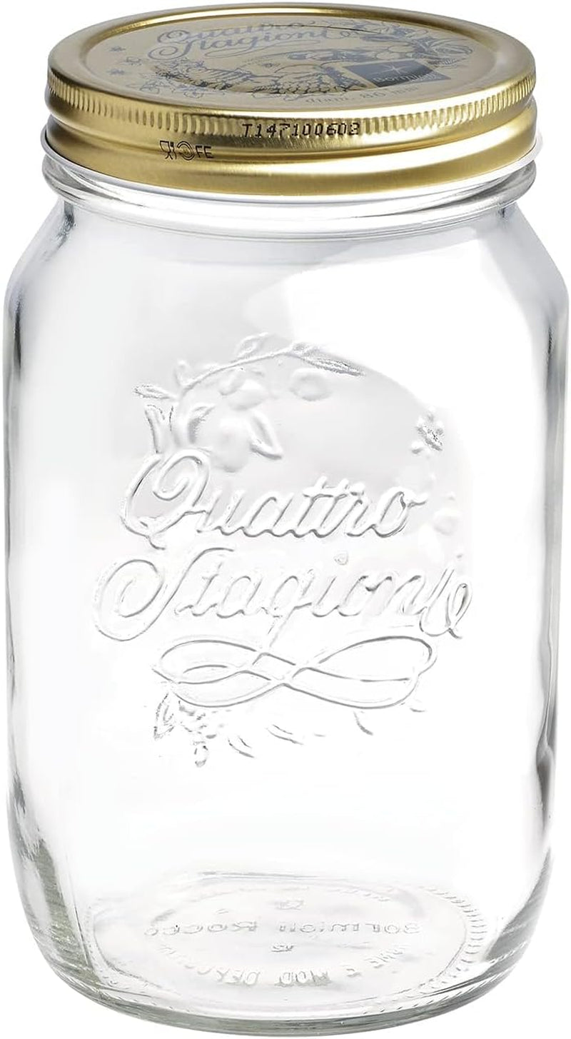 Bormioli QUATTRO STAGIONI Vorratsglas 1 Liter (2er Pack) Frischhaltedosen Naty Shop 1000 ml