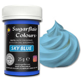 Lebensmittelfarbe Sugarflair Paste Pastel Sky Blue, Lebensmittelfarbe für Pasta, für Fondant und Marzipan, konzentrierte Farben Spectral – 25 g