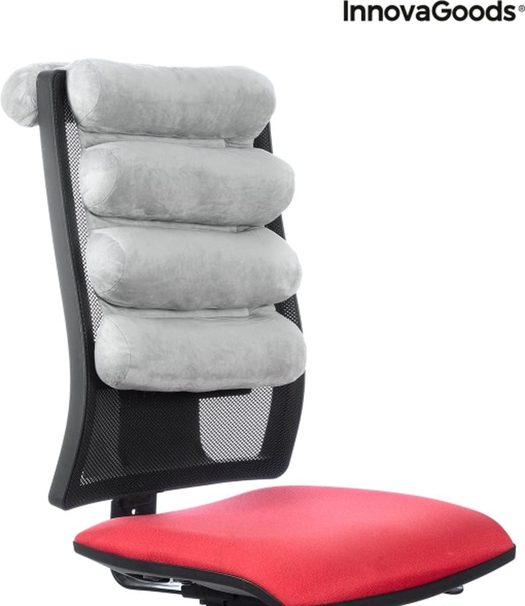 Innovagoods® 5-Modul-multifunktionales ergonomisches Schlauchkissen, faltbar, robust und langlebig, Samtdesign, Baumwoll-/PP-Material, ideal für Büro, Zuhause, Telearbeit, Auto. Naty Shop Standardkissen