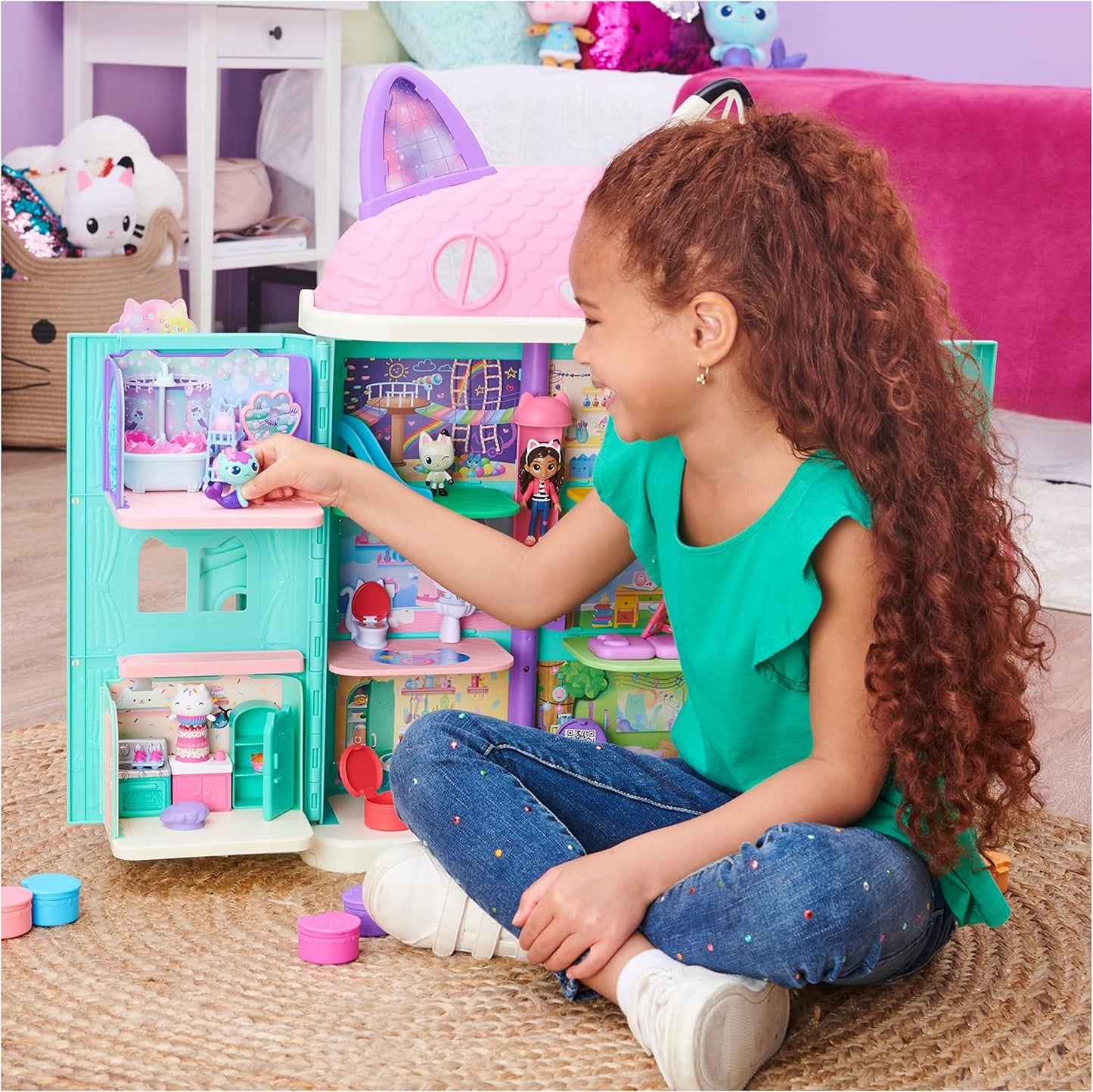 Gabby's Dollhouse Deluxe-Zimmer, Groovy Music Room und Deluxe-Zimmer, elegantes Verwöhnbad, Sea Kitten Bath