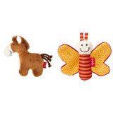 41174 Klapperschlange, rote Sterne, Babyspielzeug für Mädchen und Jungen, empfohlen ab Geburt, braun, & 41181 rote Sterne, Schmetterlingsfänger, Spielzeug für Mädchen und Jungen, Babyspielzeug, empfohlen ab Geburt, orange, Bebe Naty Shop Toys Standardtitel